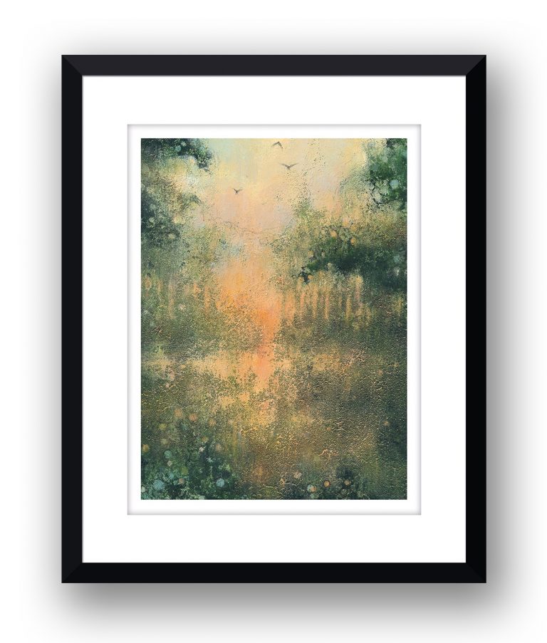 full reflectionMartin Allan artist and printmaker prints art images sunset framed print