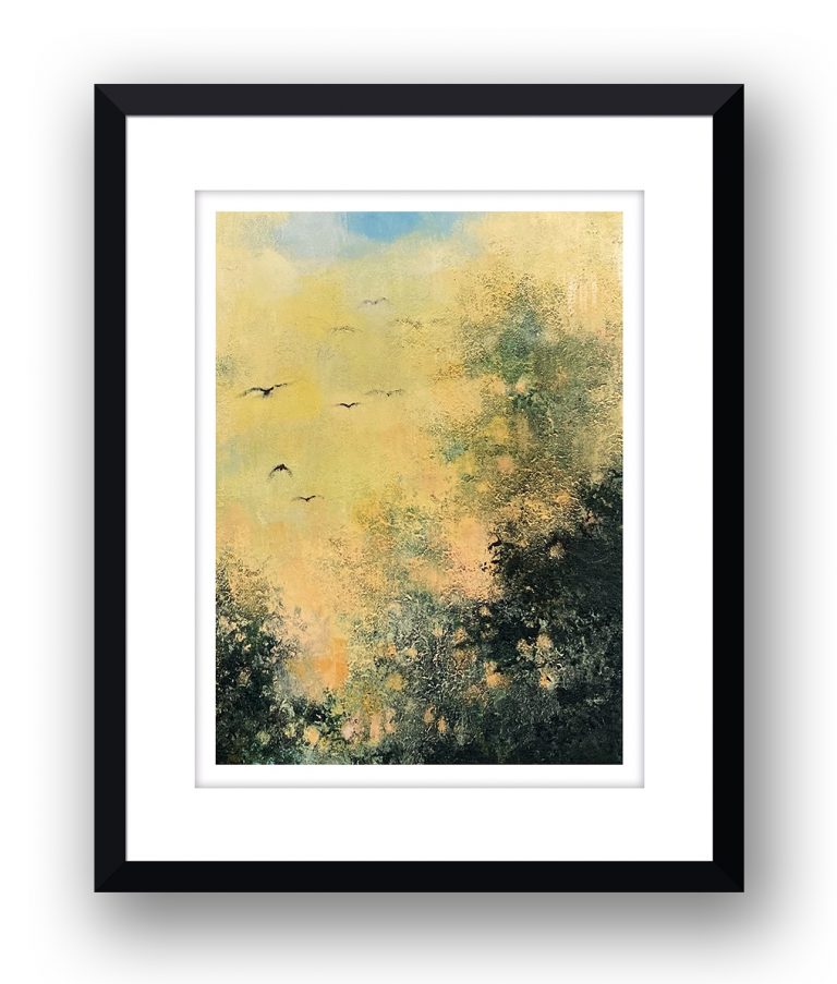 Golden skiesMartin Allan artist and printmaker prints art images sunset framed print